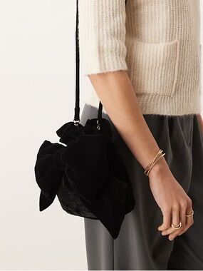 Free People Belle Velvet Bow Bag